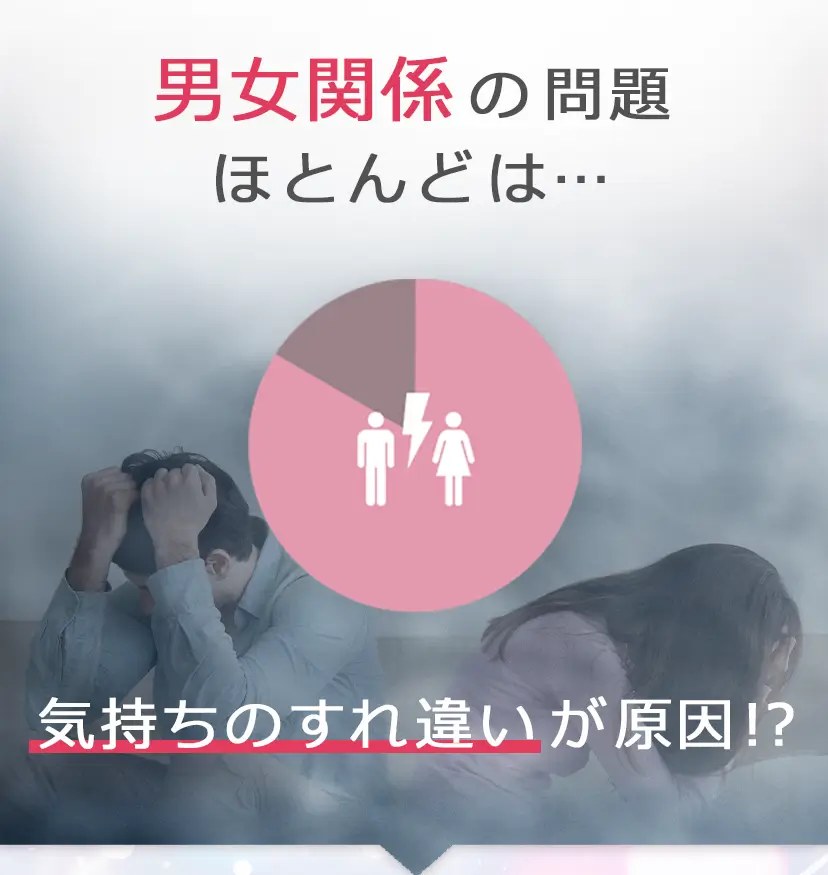 男女関係の問題ほとんどは気持ちのすれ違いが原因？